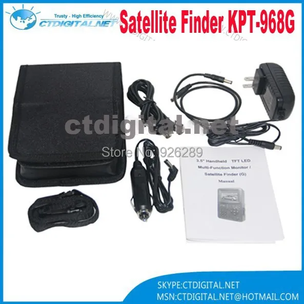 KPT-968G цифровой satllite finder 3,5 дюймов TFT светодиодный портативный многофункциональный спутниковый Finder& Monitor KPT-968G