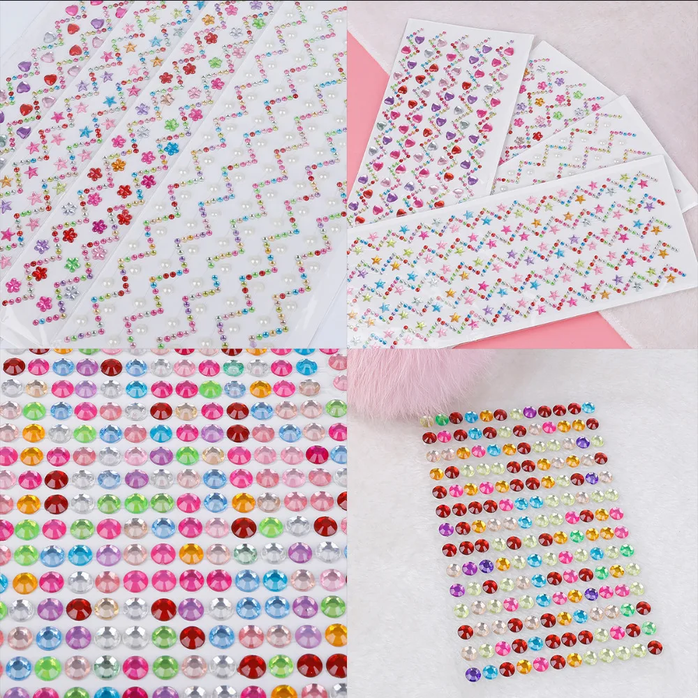 

Hot Beauty 4mm Crystal Rhinestones Decor Jewelry Car Decal Styling Accessories Mobile/PC Art Adhesive Stickers