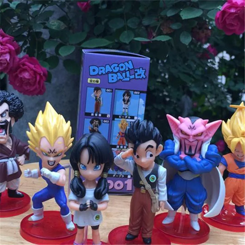 6pcs/lot Dragon Ball Super SaiyanSon Goku/Gohan/Videl/Satan/Vegeta/Dabura 8cm PVC Action Figure Model Boy Gift Kids Toys | Игрушки и
