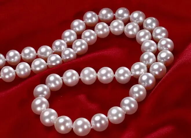 

20"10-11mm genuine natural south sea white pearl necklace