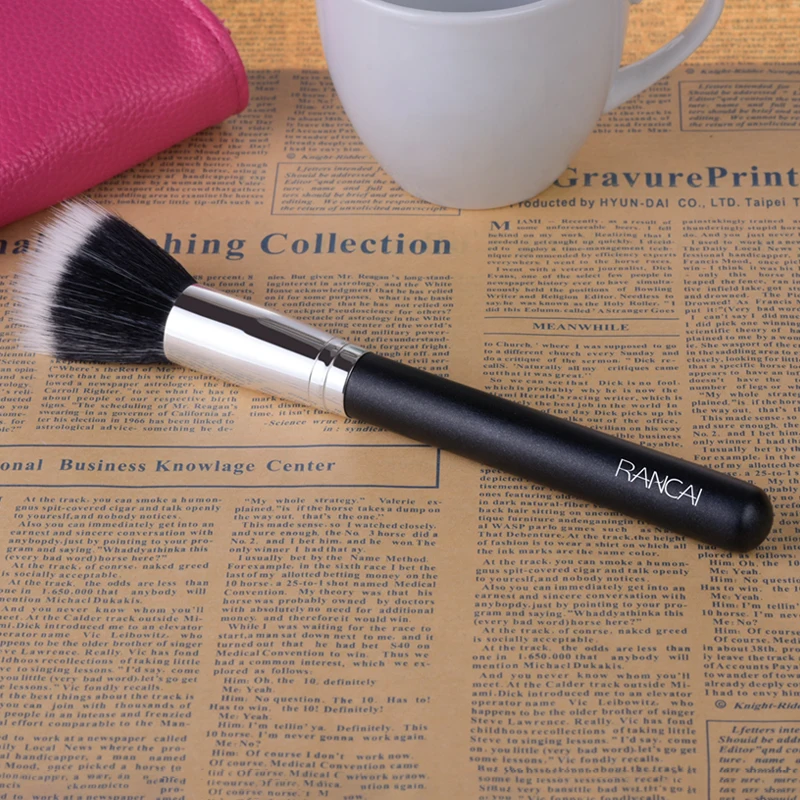 

RANCAI 1pcs Full Size Powder Brush Foundation Skin Care Black Fiber Stippling Brush Cosmetic Make Up Tools Free Shipping