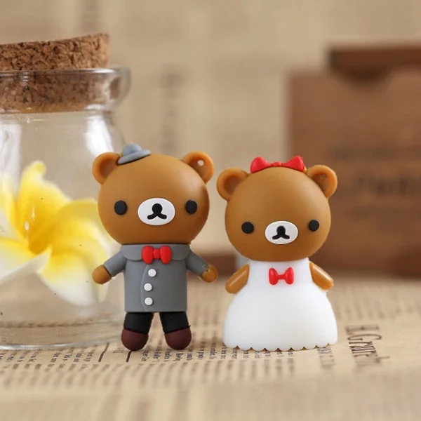 

100% real capacity !Retail genuine 4G/8G/16G/32G/64G cartoon usb flash drive cute Bear pen drive usb disk flash drive