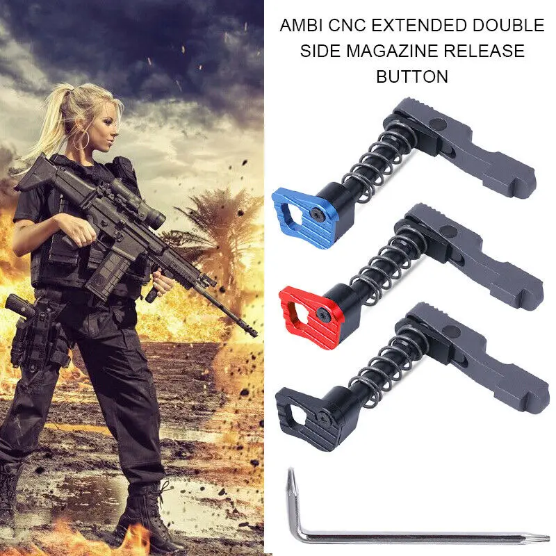 

2019 Outdoor CNC Extended Double Side Magazine Release Button Toy Guns Gearbox CNC Card Metal Aluminum Alloy Accessories Sports