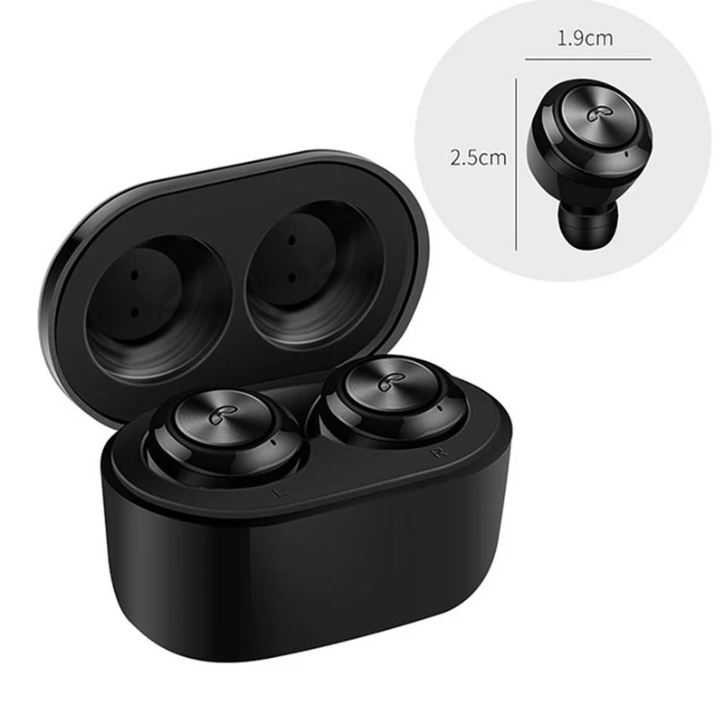 

HATOSTEPED True Wireless Bluetooth Earbuds Mini In-ear Sport Wireless Headset For Mobile Phone Bluetooth V5.0 W/Charging Case