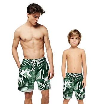 

Family Matching Outfits Beach Trunks Kids Boy Men Shorts Son Das Father Swimwear Shorts Parent Child Swimsuit Swimming Beachwear