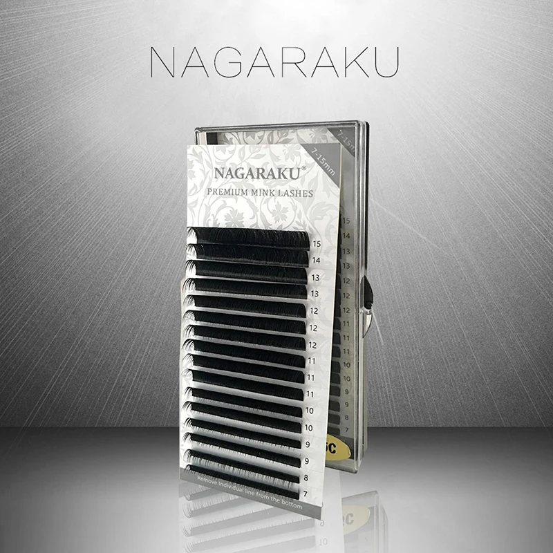 

NAGARAKU 16rows/case 7-15mm Mix Mink eyelash Faux individual eyelash extension synthetic individual eyelash extension cilia lash