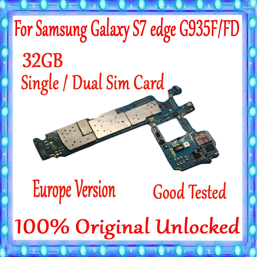 

EU Version Official Phone Motherboard For Samsung Galaxy S7 edge G935F G935FD Motherboard With Chips IMEI Android OS Logic Board