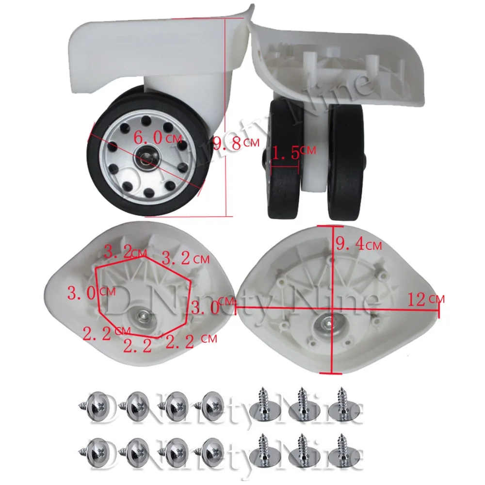 

2Pcs A88 Mute Wheel Trolley Wheels Suitcase Feet Multiple Styles Luggage Parts Wheels Repair Trolley Left & Right Wheels