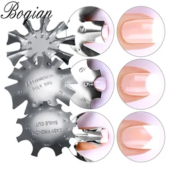 

1 Pc Easy French Line Edge Cutter Stencil Trimmer Multi-size Stainless Steel Manicure Nail Art Clipper Styling Tool