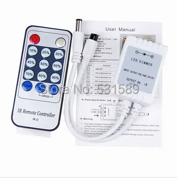 

DHL Wholesale 100PCS led dimmer Controller IR dimmer 12V 6A