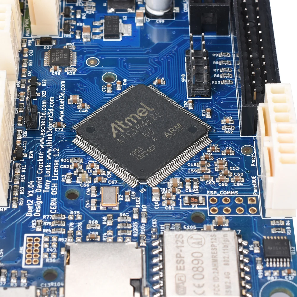 Клонировали 32-битный Duet 2 Wi-Fi V1.04 плата контроллера Duetwifi для paneldue 4,3 RepRap передовые Материнские платы с ЧПУ 3D-принтеры доска