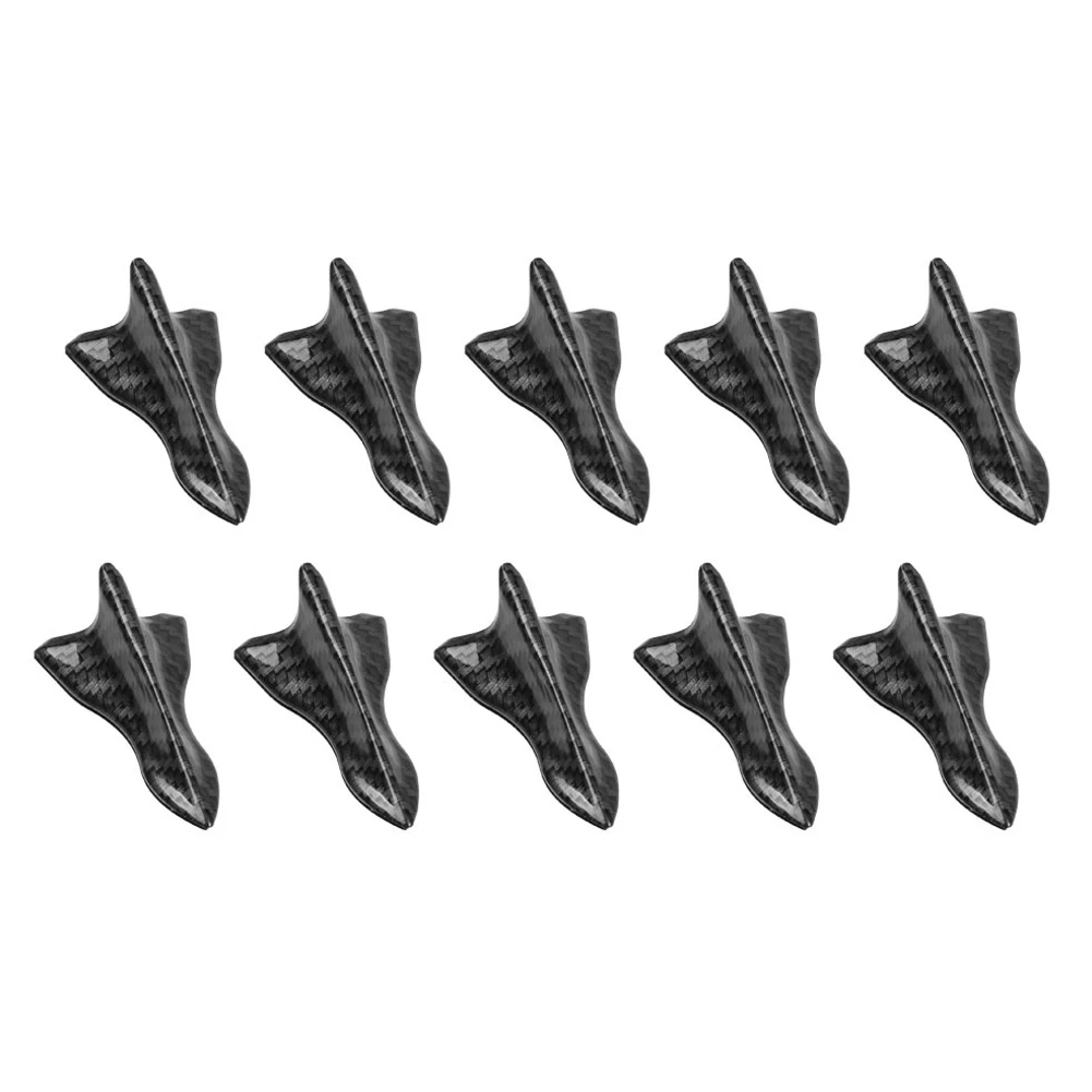 New Arrival 10pcs Shark Fin Spoiler Weatherproof Characteristic Carbon Fiber Mini Car Roof Car Decor