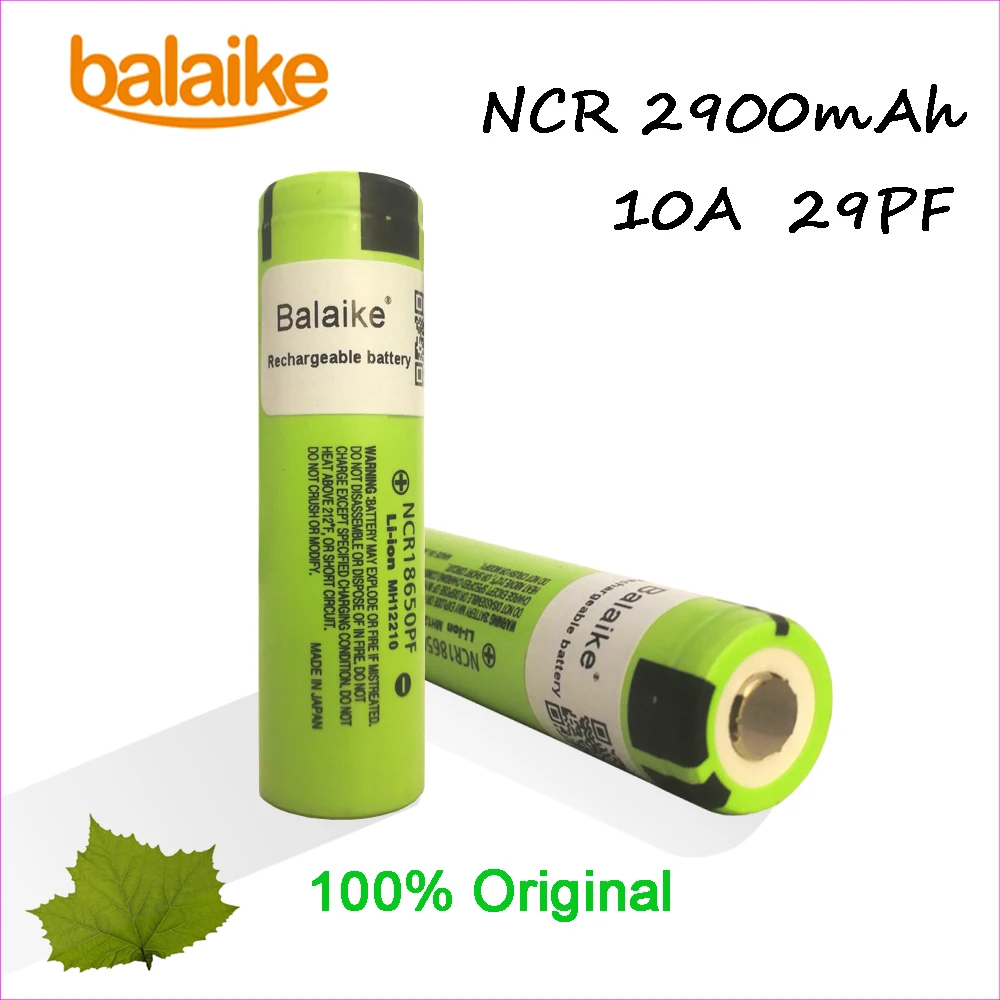 Balaike 1/2/4/6/8/10 шт. высокой емкости 3 7 V аккумуляторная батарея NCR 10A 18650 литий ионная 2900