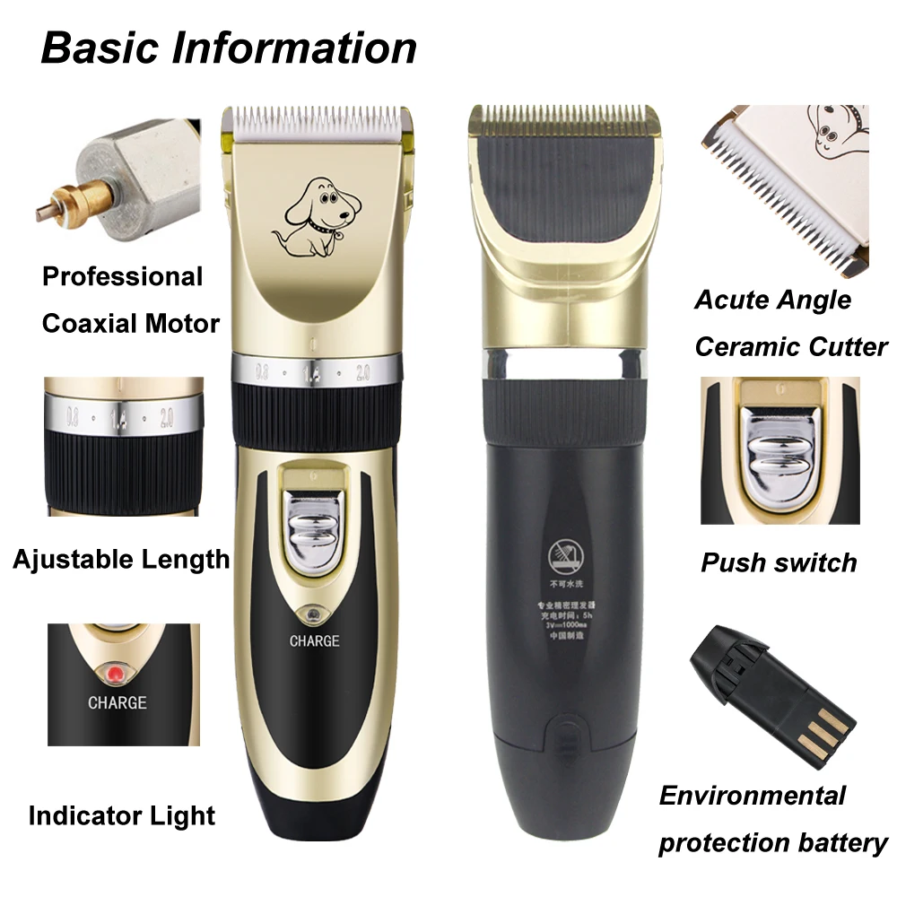  Professional Clippers for Dog Hair Trimmer Grooming Clippers Cat Cutter Machine Shaver Set Electric