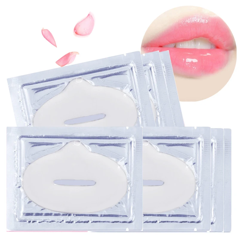 10pcs Women Crystal Collagen Lip Mask Moisture Essence Lips Plumper