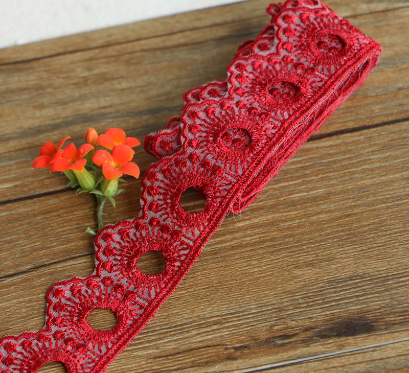 

5yards 3cm 2019 New Embroidery Design Net Lace Fabric Mesh Tulle Guipure Cord Lace Sewing DIY Doll Cloth
