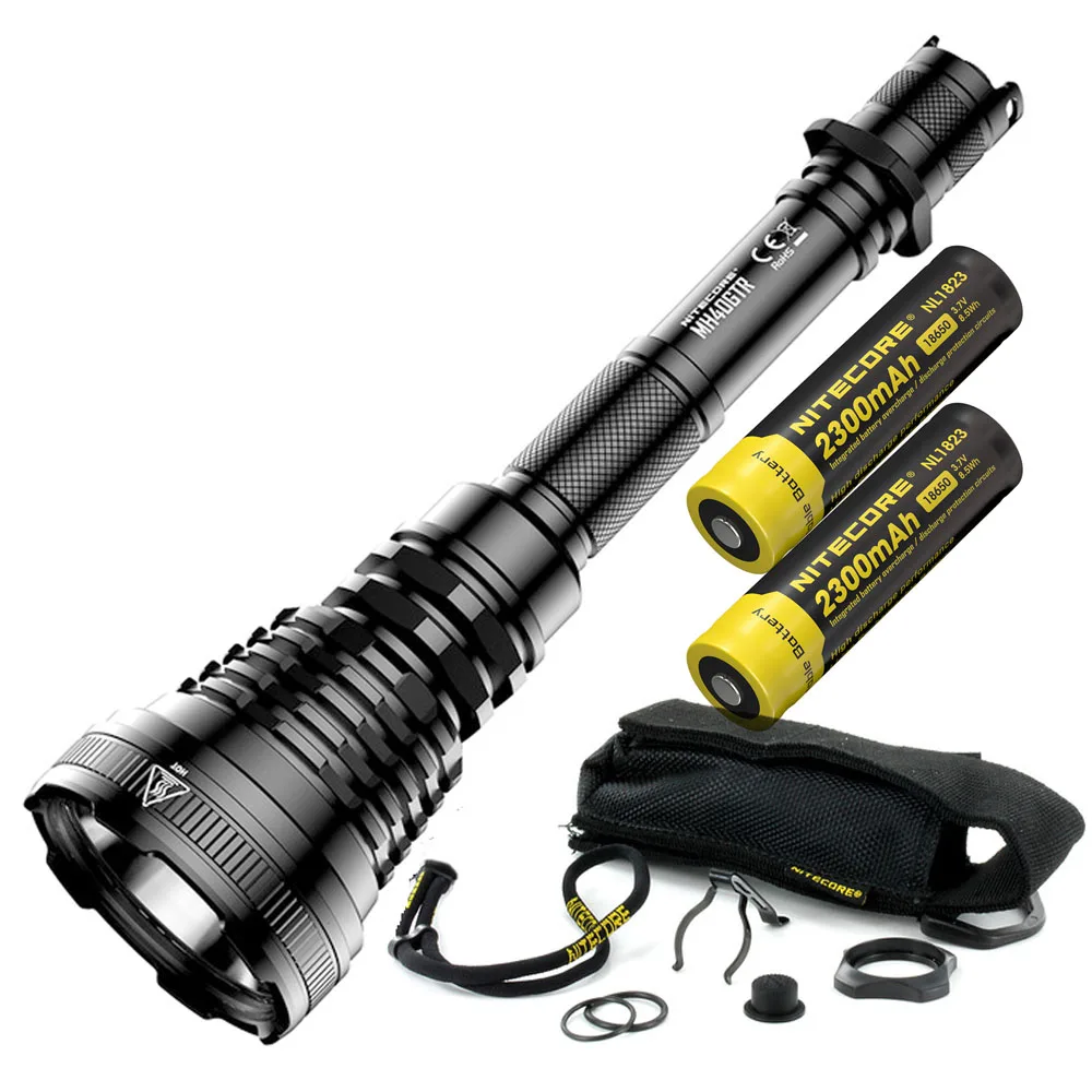 NITECORE MH40GTR Тактический перезаряжаемый фонарь CREE XP-L HI V3 max 1200 люмен дальность 1004 м уличный охотничий фонарь - Испускаемый цвет: Тёплый белый