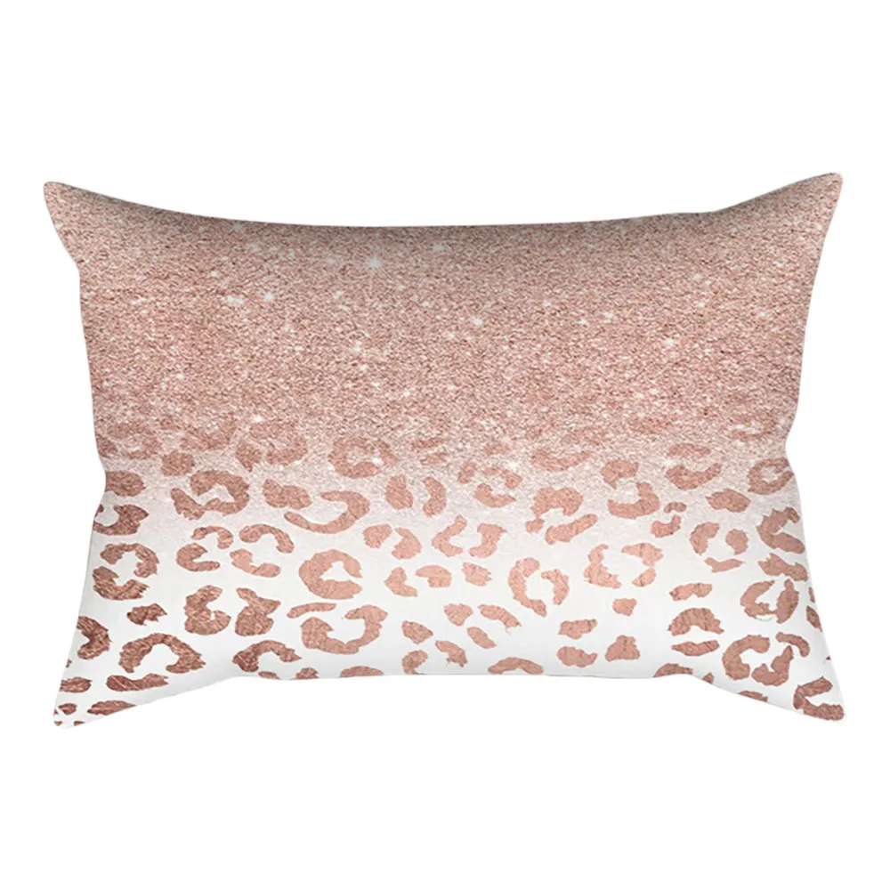 Geometric Marble Rose Gold Pink Cushion Cover Pillowcase Home Textile Decoration 30X50cm cojines decorativos para sofa