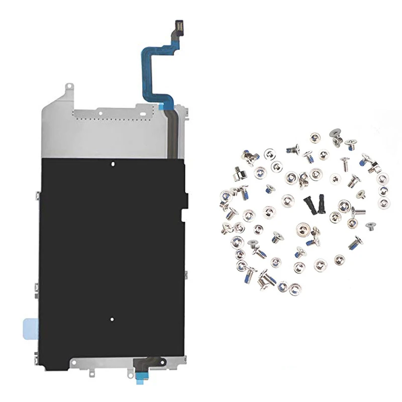 

2ps/set for Iphone 6 6 Plus Screen Back Classic Metal Plate with Heat Shield / Home Button connector Flex Cable + full screws