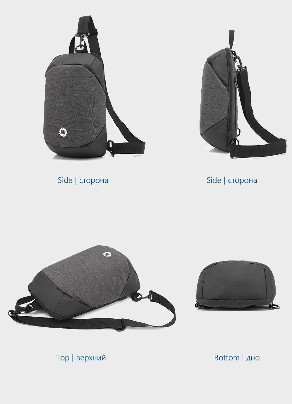 OZUKO, высокое качество, противоугонная нагрудная сумка для мужчин, модные сумки-мессенджеры, короткая походная Повседневная сумка через плечо, мужская сумка на плечо, нагрудная сумка