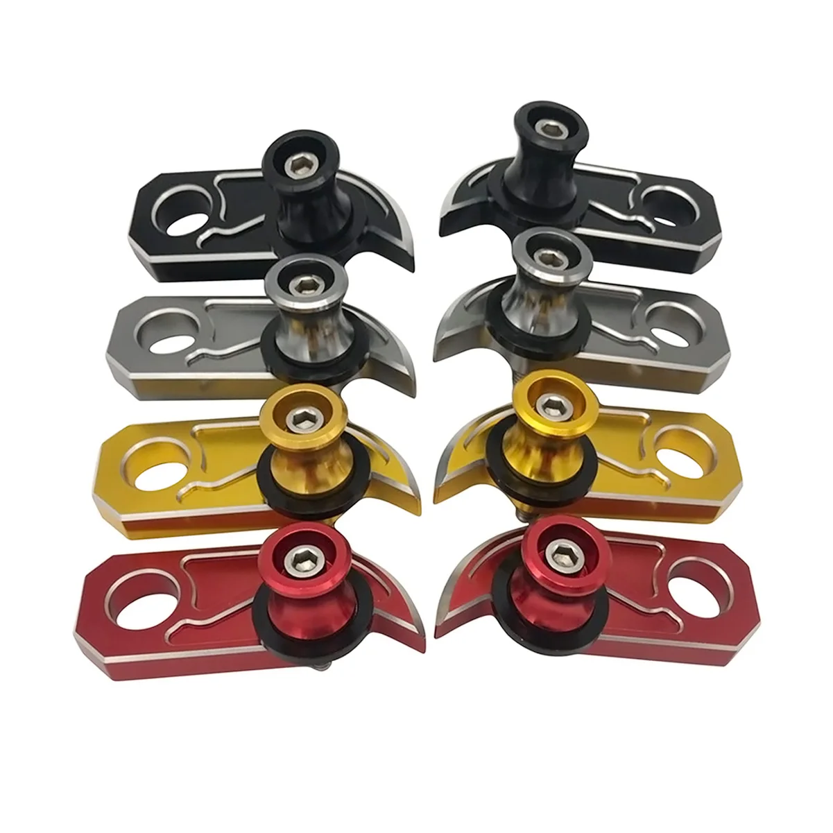 

Motorcycle Accessories CNC CB / CBR 650R 2019 Chain Adjuster Block With Support Stand Spool Slider For Honda CB650R CBR650R 2019
