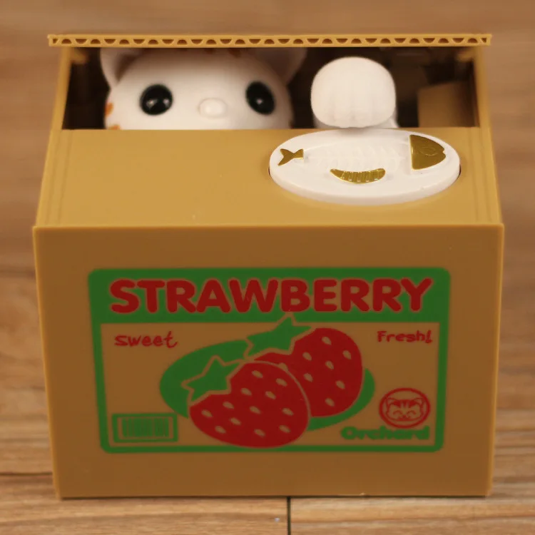 

1pcsHot Sale Automated Cat Steal Coin Bank Piggy Bank Moneybox Money Saving Box Gifts Digital Coin Jar Alcancia Cofre Coin Bank