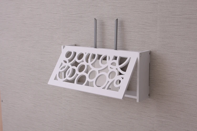 Wireless router wooden wall box wifi cat box set top storage box for