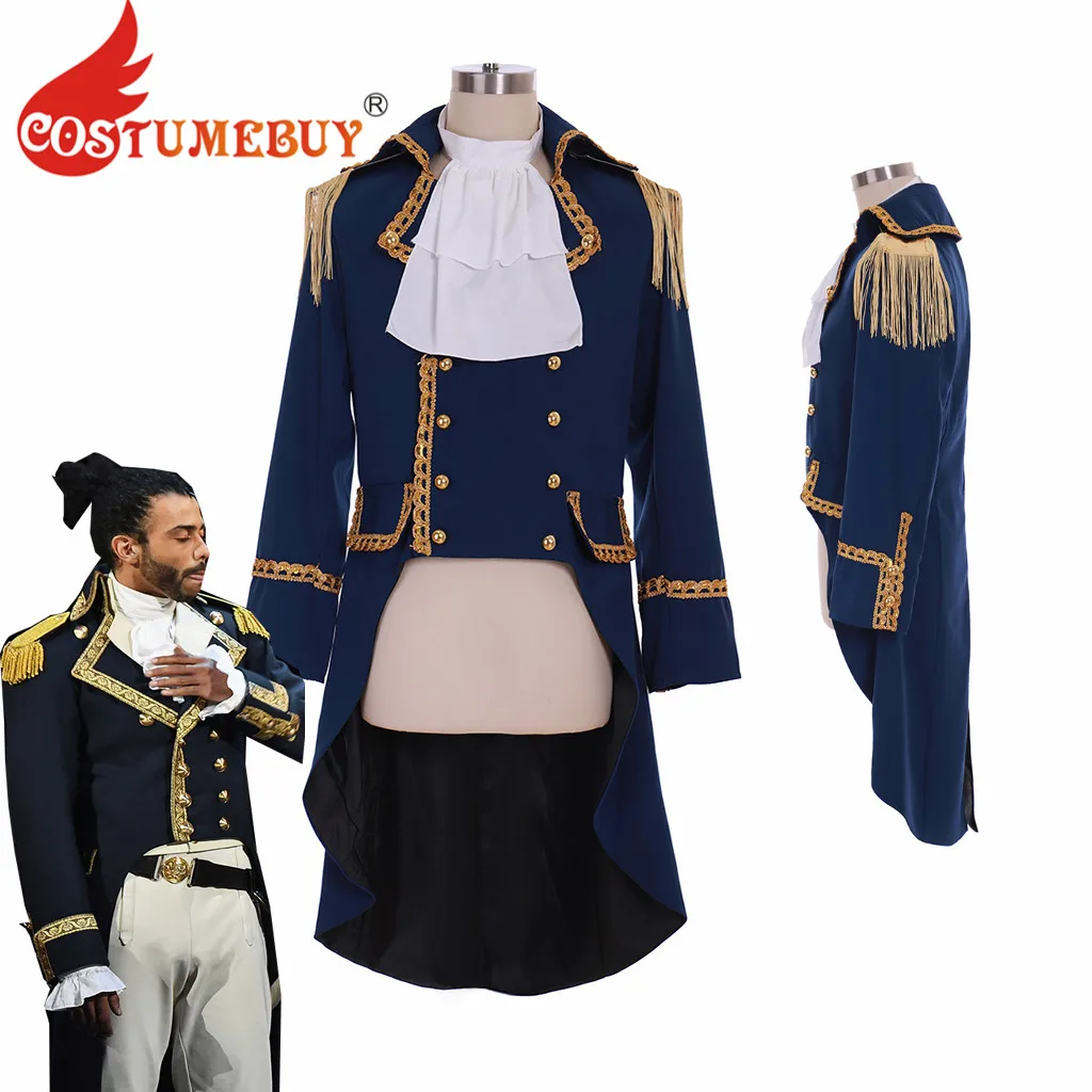 CostumeBuy музыкальный гамилтон Готический военный Топ куртка пальто Colonial Hamilton Colonial Aristocrat милитари пальто L920