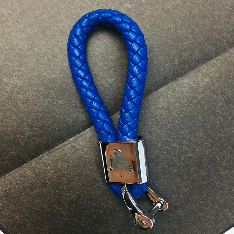 

fashion men women For porsche Logo SUV Macan Cayenne new energy sports car 718 911 918 business true cowhide auto woven key ring