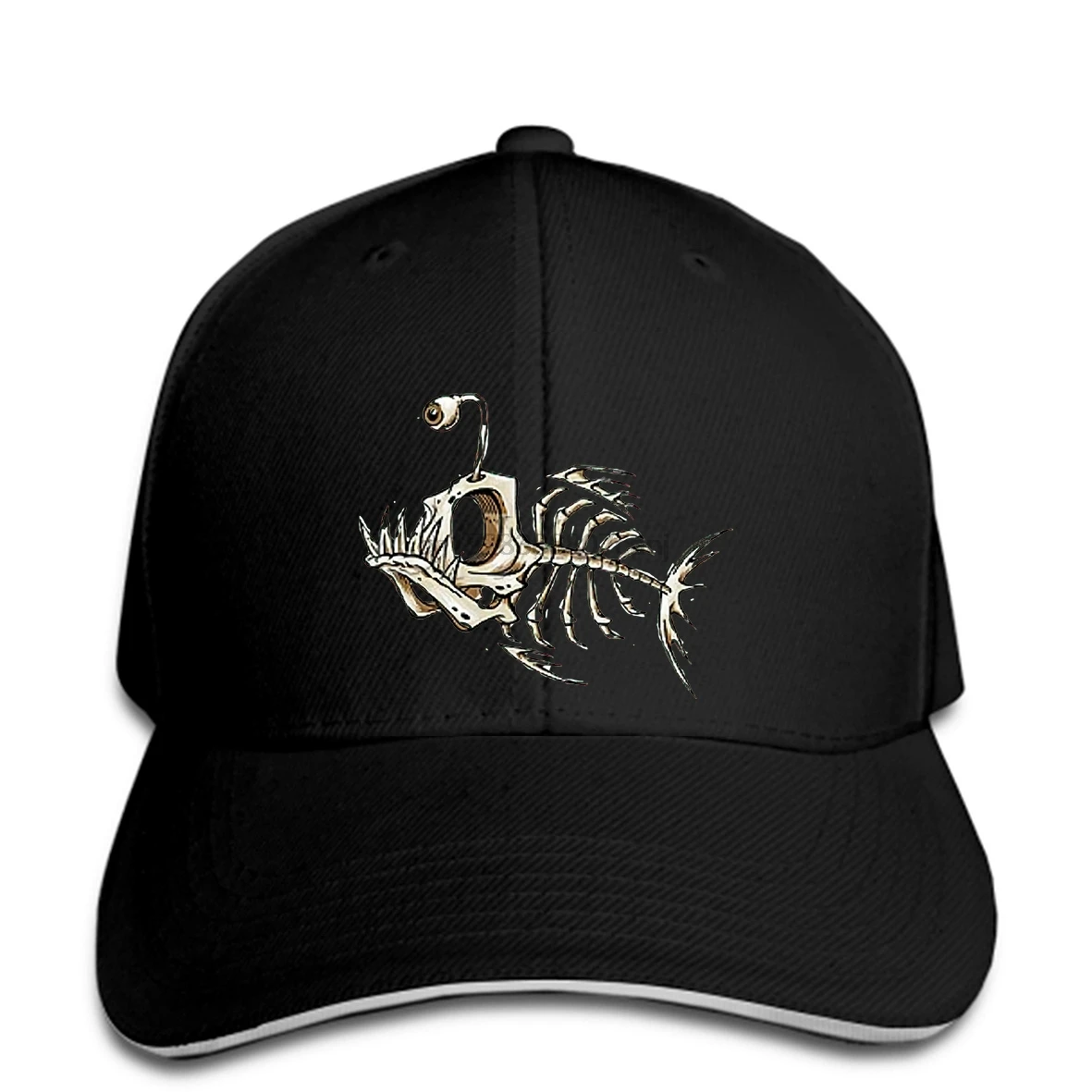 

Baseball cap Fish Bones Scary Fishing Angler Fish Funny Men Baseball caps New Gift Adult