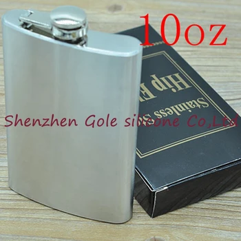 

200pcs 10oz Stainless Steel Pocket Flask Russian Hip Flask Male Small Portable Mini Shot Bottles Whiskey Jug Small Gifts For Man