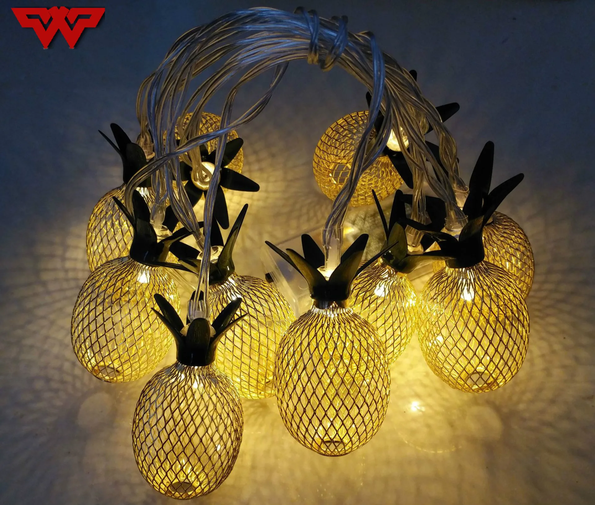 WOOTOP retro style Home decoration Pineapple /1.5M3M LED String Lights for Room Wedding Decoration Indoor lighting | Освещение