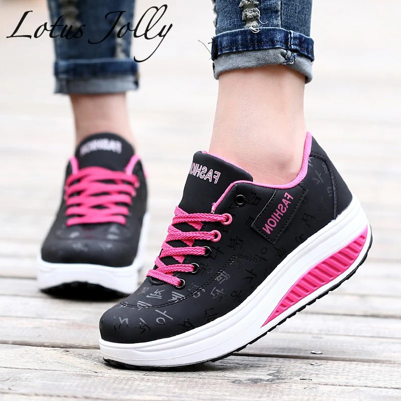 

Woman Casual Shoes Women Platform Sneakers Running Trainers Slip On Flats Loafers Ladies Creepers Elevator Shoes Zapatos Mujer
