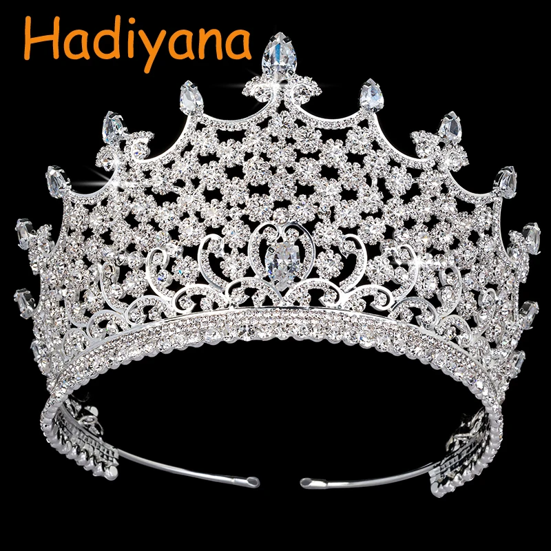 Hadiyana 2018 New AAA CZ Wedding Crowns Copper Luxury Rhinestone Bridal Hair Tiaras Vintage Sliver Crown Anniversary Date BC3779 Hadiyana 2018 New AAA CZ Wedding Crowns Copper Luxury Rhinestone Bridal Hair Tiaras Vintage Sliver Crown Anniversary Date BC3779