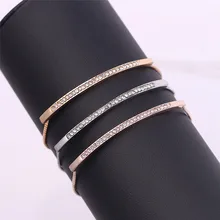 Простой коготь цепи регулируемые браслеты для женщин розовое золото циркония браслет Pulseira Feminina Мода Pulseira