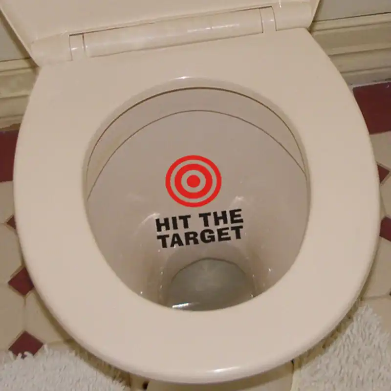 Hit The Target Waterproof Funny Toilet Sticker Bathroom Personality Toilet Seat Sign Reminder Quote Boys Potty Training Seat Protector Seat Coststickers Eagle Aliexpress