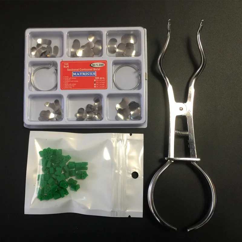 40Pcs-Add-On-Wedge-100Pcs-Set-Dental-Sectional-Contoured-Matrices-Matrix-Ring-Delta-Dentist-Forceps-Matrix (2)