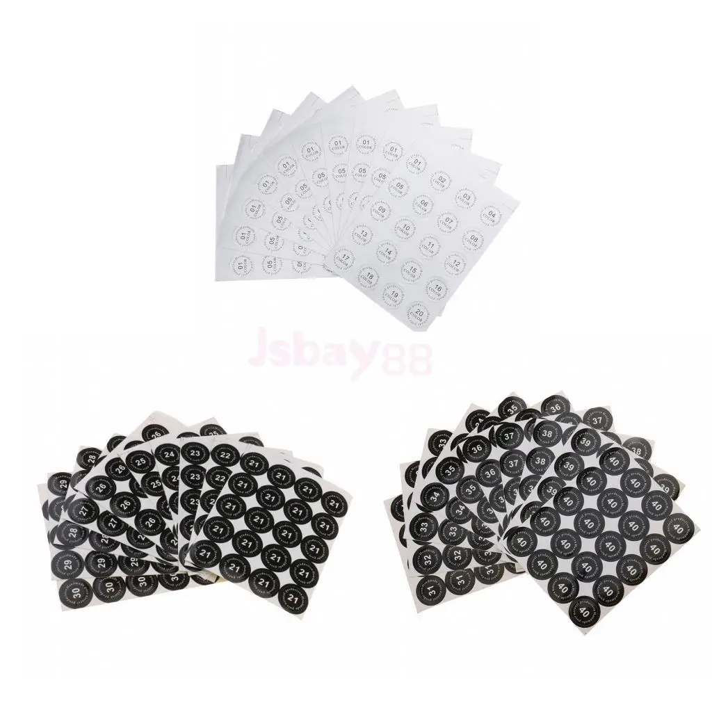 

10 Sheets Lip Balm Tube Labels Lipstick Tube Adhesive Number Stickers DIY