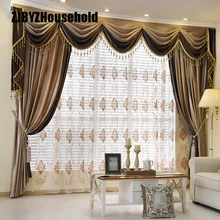 Luxury European Style Thickening Shading Pure Color Italy Velvet Head Curtains for Living Room Modern Window Valance for Bedroom Luxury European Style Thickening Shading Pure Color Italy Velvet Head Curtains for Living Room Modern Window Valance for Bedroom