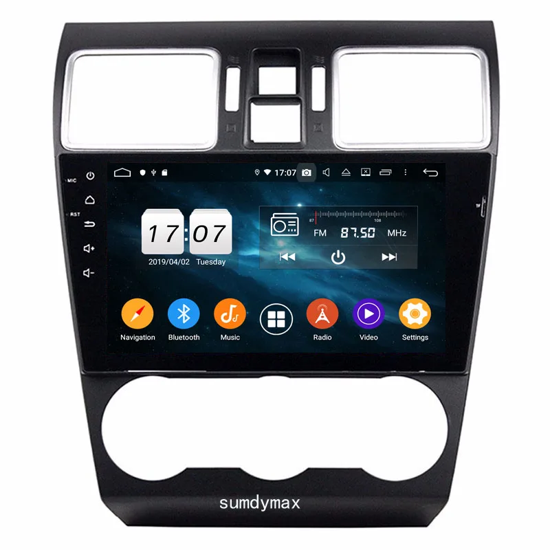 Cheap 9"IPS octa core android 9.0 4G RAM 64G ROM car dvd player for subaru WRX XV forester sti 2012-2018 gps glonass bluetooth wifi 7