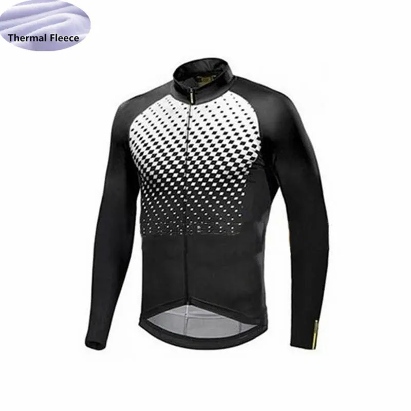 

2019 pro team Winter Thermal Fleece Cycling Jersey Long Sleeve Ropa Ciclismo hombre MTB Bicycle Clothes Cycling Clothing