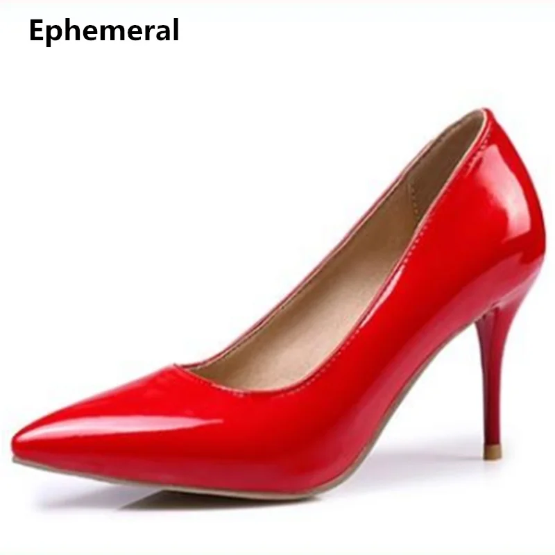 Женские туфли на высоком каблуке Zapatos Mujer Tacon Bajo Туфли-лодочки с острым носком