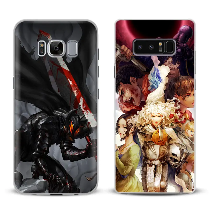 

Berserk Guts Anime Coque Phone Case Cover For Samsung Galaxy S4 S5 S6 S7 Edge S8 S9 Plus Note 8 2 3 4 5 A5 A7 J5 2016 J7 2017