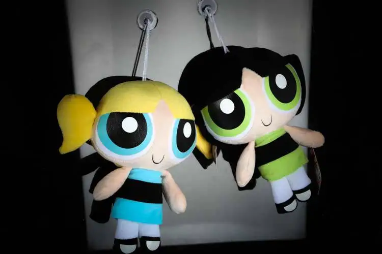 The Powerpuff девушки плюшевые игрушки Аниме пузыри цветов Buttercup милые плюшевые куклы 23 см ткань кукла подарок