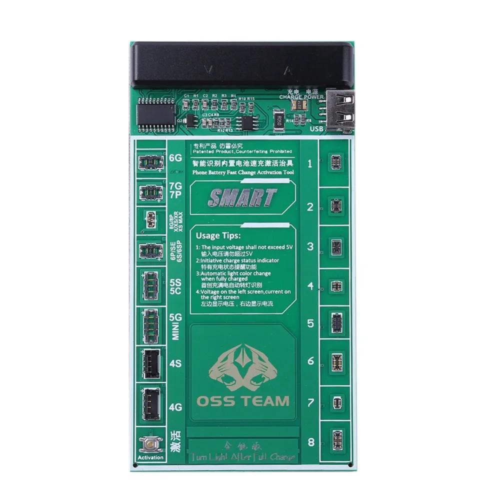 

Battery Fast Charger Activation Board Plate Charging Cable Jig Fixture For iPhone 4-X Samsung Mobile Phone Repair Tool
