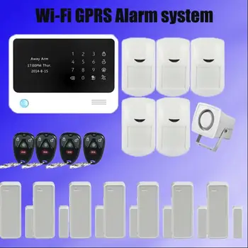 

433mhz Wireless GSM alarm system touch keypad home Security Burglar iso/android app control smart security home alarm