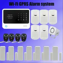 433mhz Wireless GSM alarm system touch keypad home Security Burglar iso/android app control smart security home alarm
