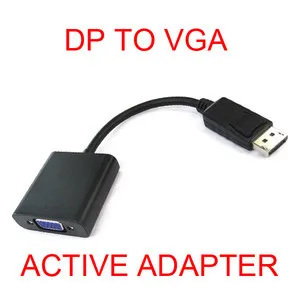 

CY ATI Eyefinity Active DisplayPort to VGA Cable 0.1m Black Color