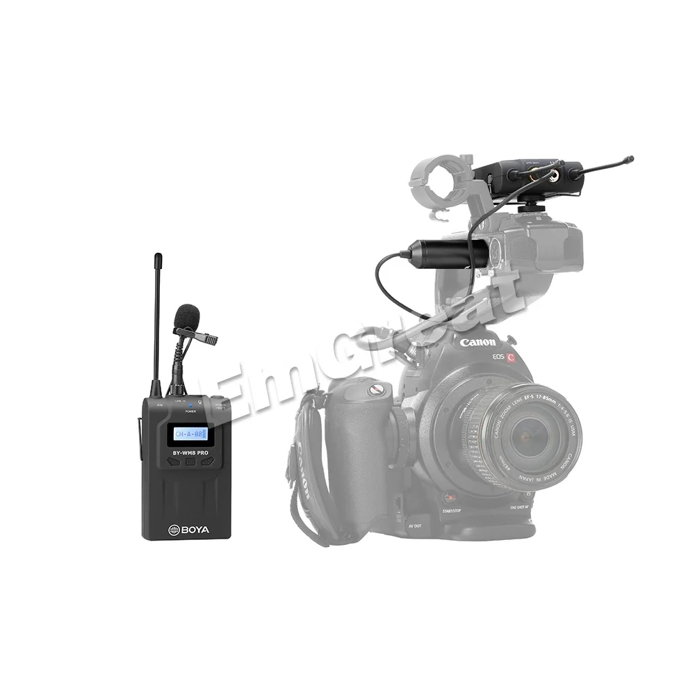بويا BY-WM8 برو UHF المزدوج اللاسلكية Lavalier ميكروفون نظام لكانون نيكون DSLR كاميرا الفيديو مقابلة بث الفيديو