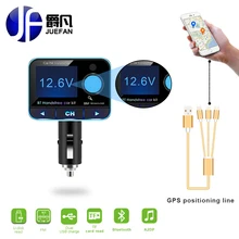 new LCD FM Modulator Wireless Bluetooth fm transmitter handsfree car kit Car Battery Voltage Display usb Charger MP3 player